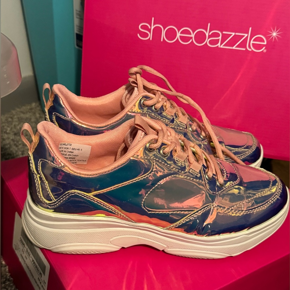 Scarlette Holographic sneakers, size 9.5